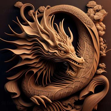 3D model chinese dragon (STL)